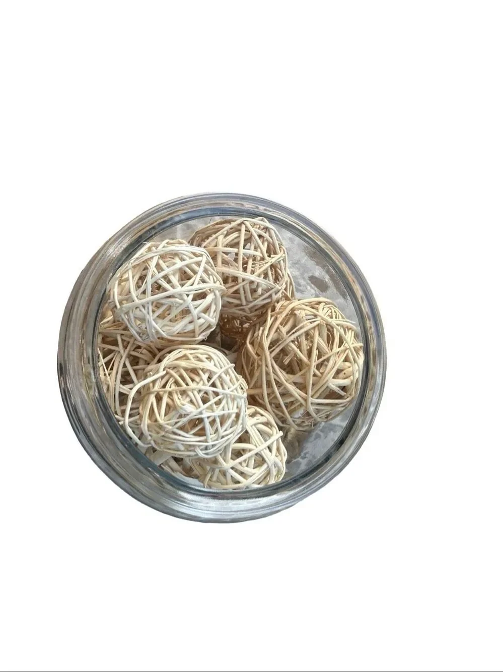 Wicker Rattan Decorative Balls 15 Piece Set